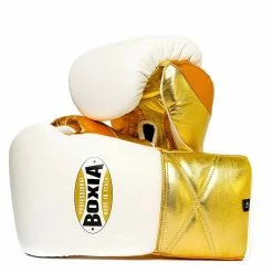 Boxia-GTX – Sparring Gloves With Laces – Copper And Gold