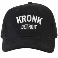 KRONK DETROIT BASEBALL CAP BLACK/WHITE CLOTHING
