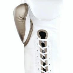 FLY-SUPERLACE TRAINING GLOVES - WHITE/MATT GOLD SENIOR GLOVES