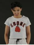 KRONK WOMEN GLOVES CROPPE TEE WHITE CLOTHING 3 KRONK WOMEN GLOVES CROPPE TEE WHITE CLOTHING