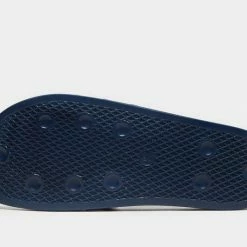 Adidas Originals Adilette Sliders In Blue And White