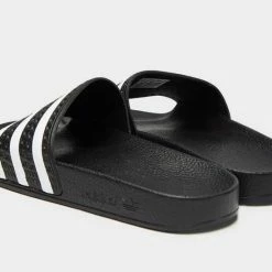 Adidas Originals Adilette Sliders In Black And White BOXING BOOTS