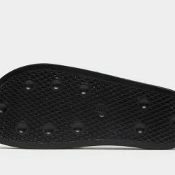 Adidas Originals Adilette Sliders In Black And White BOXING BOOTS