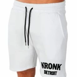 CLOTHING KRONK DETROIT APPLIQUE SHORTS WHITE