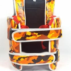 Sandee Camo Orange & White Synthetic Leather Authentic Body Shield