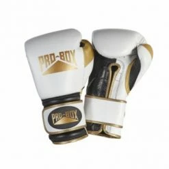 Champs Bxing PROBOX-PRO-SPAR' WHITE/GOLD LEATHER GLOVES