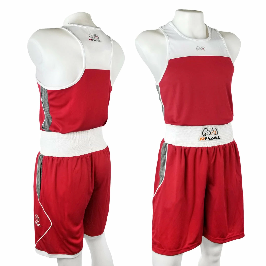 RIVAL-AMATEUR RED COMPETITION/TRAINING BOXING TRUNKS CLOTHING 3 RIVAL-AMATEUR RED COMPETITION/TRAINING BOXING TRUNKS CLOTHING