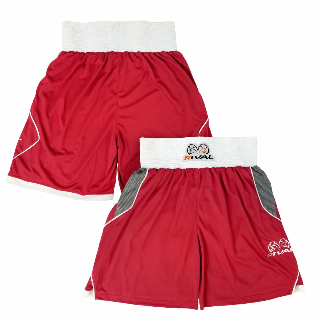 RIVAL-AMATEUR RED COMPETITION/TRAINING BOXING TRUNKS CLOTHING 2 RIVAL-AMATEUR RED COMPETITION/TRAINING BOXING TRUNKS CLOTHING