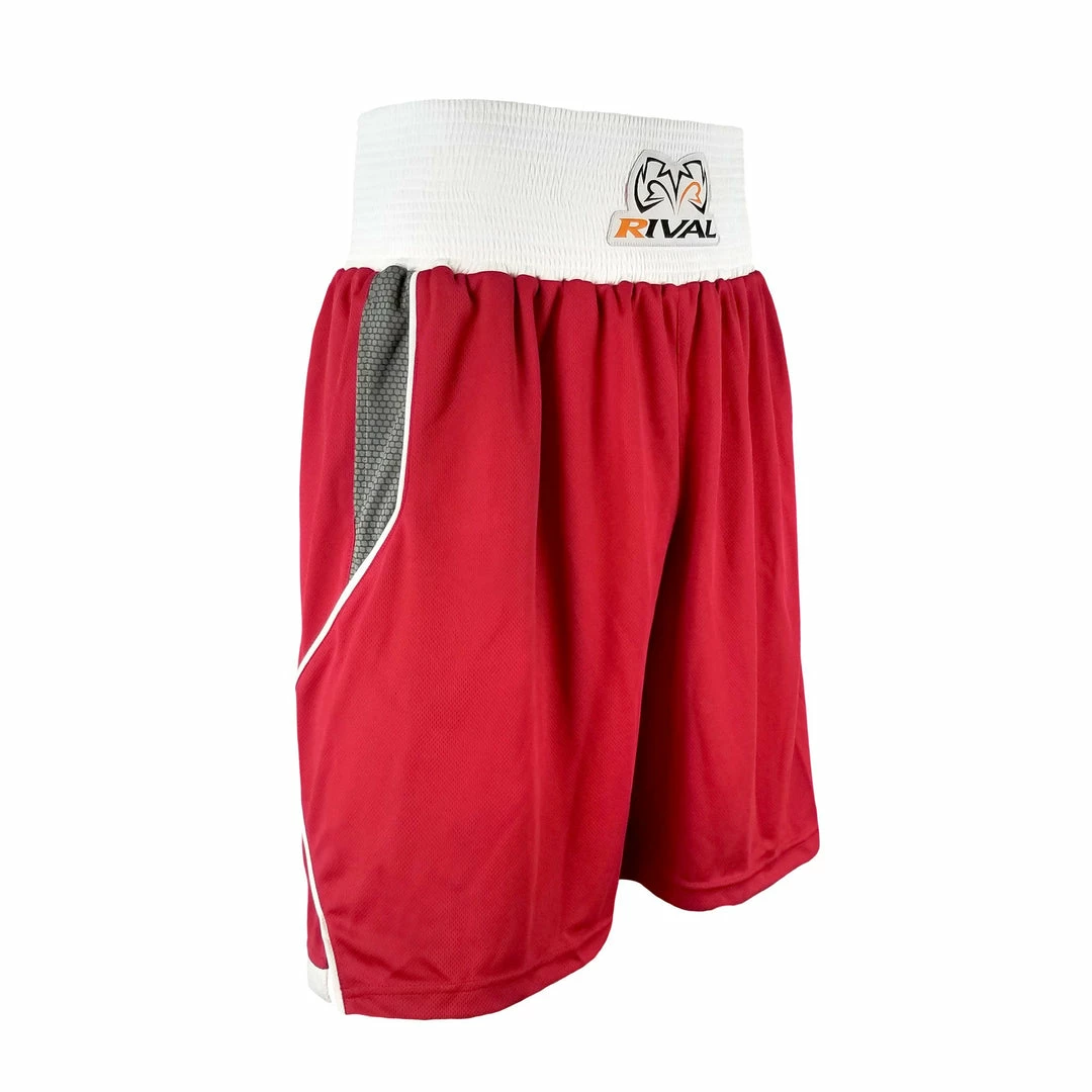 RIVAL-AMATEUR RED COMPETITION/TRAINING BOXING TRUNKS CLOTHING 1 RIVAL-AMATEUR RED COMPETITION/TRAINING BOXING TRUNKS CLOTHING