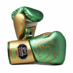 SENIOR GLOVES RIVAL-RS100-PROFESSIONAL GOLD/MINT GREEN SPARRING GLOVES