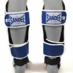 MUAY THAI Sandee KIDS Authentic Blue & White Synthetic Leather Boot Shinguard 6 MUAY THAI Sandee KIDS Authentic Blue & White Synthetic Leather Boot Shinguard