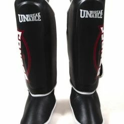 MUAY THAI Sandee KIDS Cool-Tec Black, White & Red Synthetic Leather Boot Shinguard