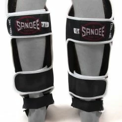 MUAY THAI Sandee KIDS Cool-Tec Black, White & Red Synthetic Leather Boot Shinguard 11 MUAY THAI Sandee KIDS Cool-Tec Black, White & Red Synthetic Leather Boot Shinguard