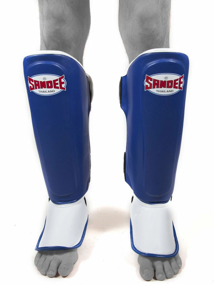 MUAY THAI Sandee KIDS Authentic Blue & White Synthetic Leather Boot Shinguard 2 MUAY THAI Sandee KIDS Authentic Blue & White Synthetic Leather Boot Shinguard