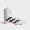 Adidas Box Hog 3 Boxing Boots - White/Black