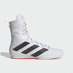 Adidas Box Hog 3 Boxing Boots - White/Black