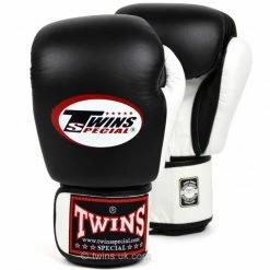 SENIOR GLOVES Twins 2-Tone Black-White Boxing Gloves